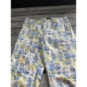 Talbots Designer Slim Ankle Jeans Size 12, Coffee, Tea Cups